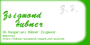 zsigmond hubner business card