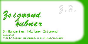 zsigmond hubner business card